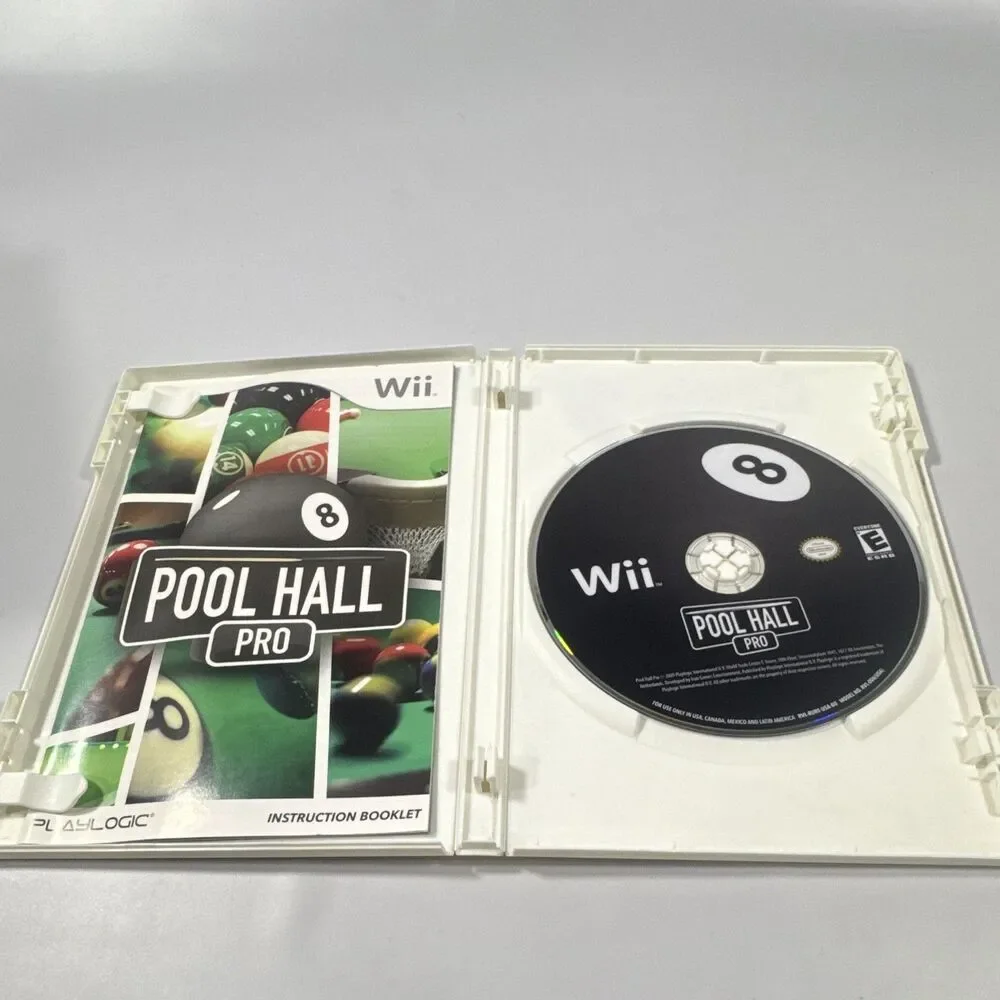 Playlogic Pool Hall Pro Nintendo Wii E-Everyone NTSC-U/C Manual 2008